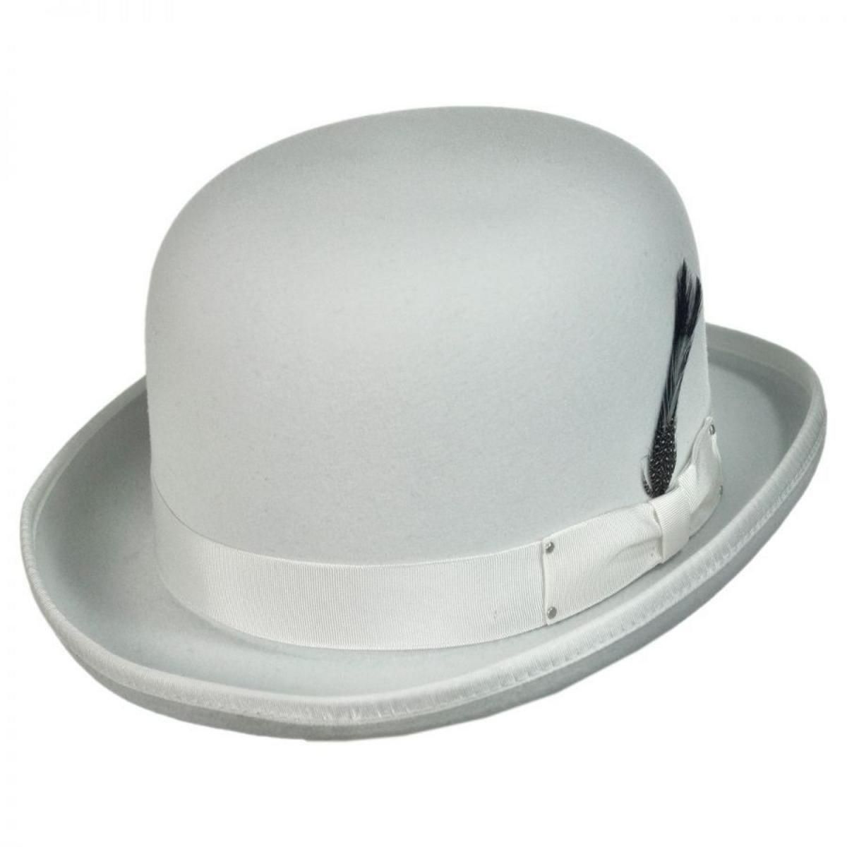 Bailey 1922 | Heritage Wool Felt Derby Hat | 130017 | front | WHITE