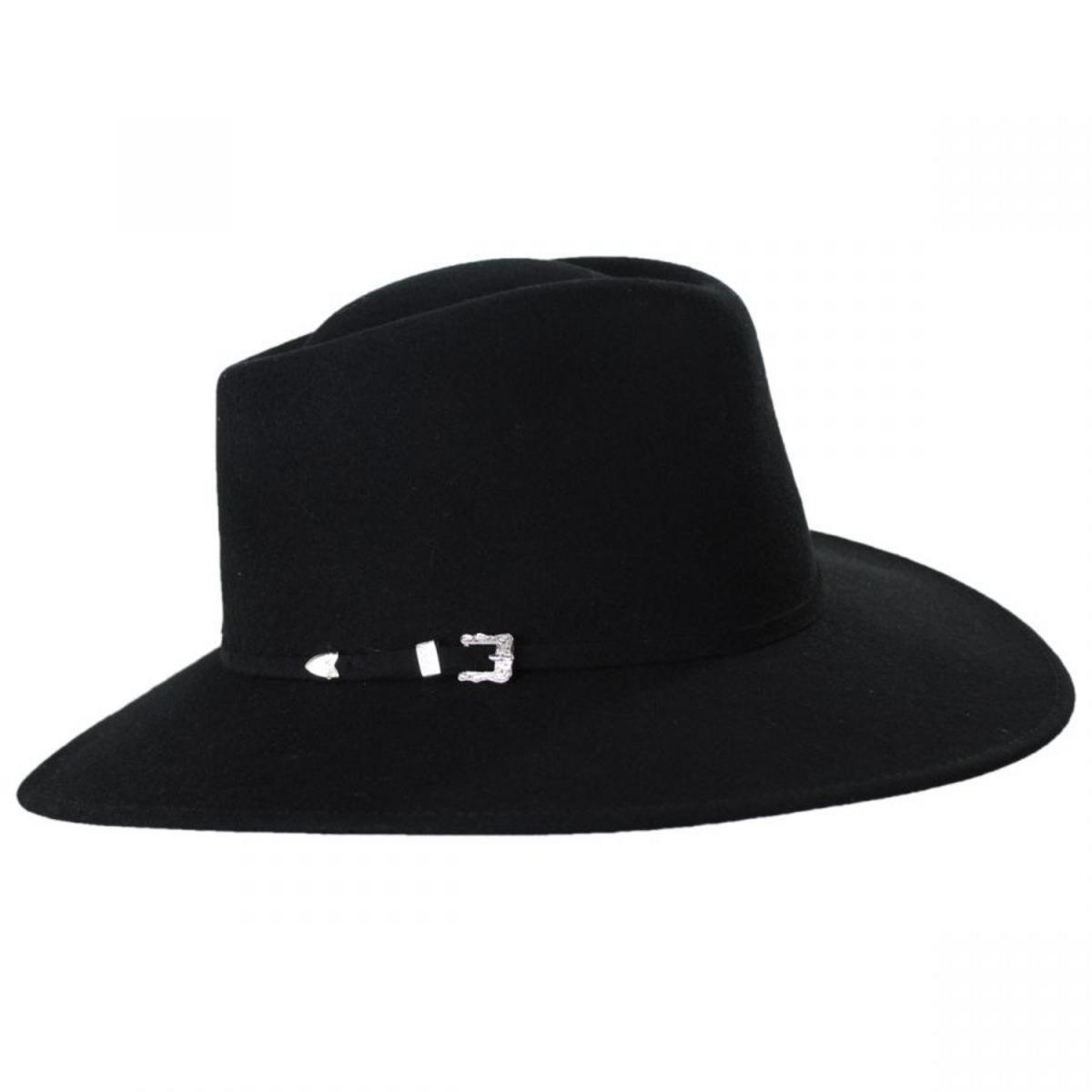 Bigalli | Teardrop Wool Felt Western Hat | 131425 | profile | BLACK