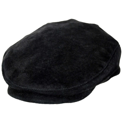 Jaxon Hats | Five-Point Suede Ivy Cap | 170200 | lead | BLACK