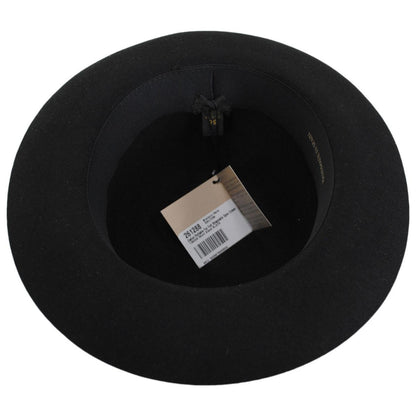 Stefeno Hats | Dalton Rollable Fur Felt Shapeable Open Crown Fedora Hat | 136008 | under | BLACK