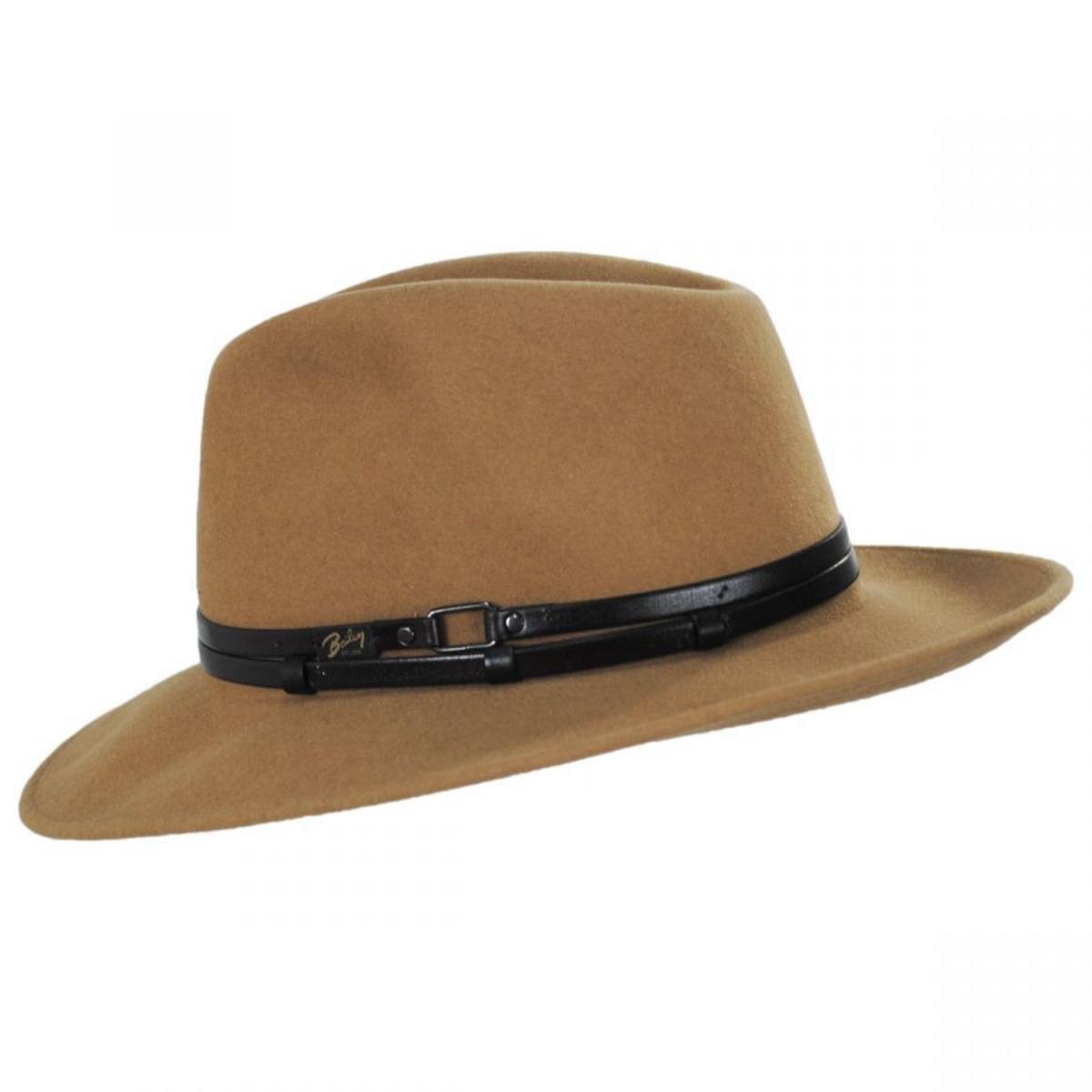 Bailey 1922 | Stedman Elite Velour Wool Felt Fedora Hat - Camel | 130344FW23 | profile | CAMEL