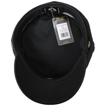 Jaxon Hats | Wholesale Rebel Wax Cotton Blend Motorcycle Cap B2B Pre-Pack | B2B170202 | under | BLACK