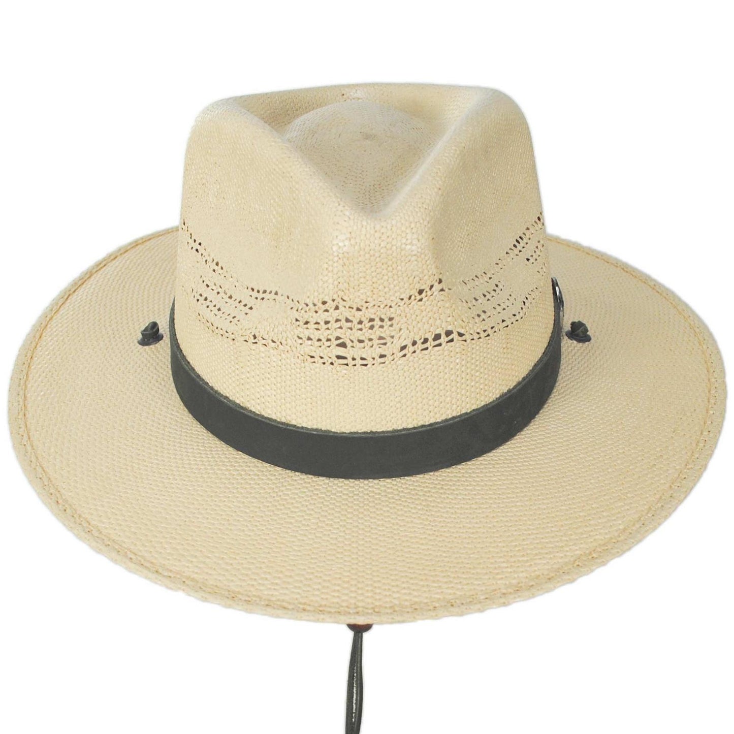 Stetson | Mayfield Bangora Straw Fedora Hat | 127066 | front | TAN