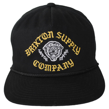 BRIXTON HATS | Morado MP Snapback Baseball Cap | 201727 | front | BLACK