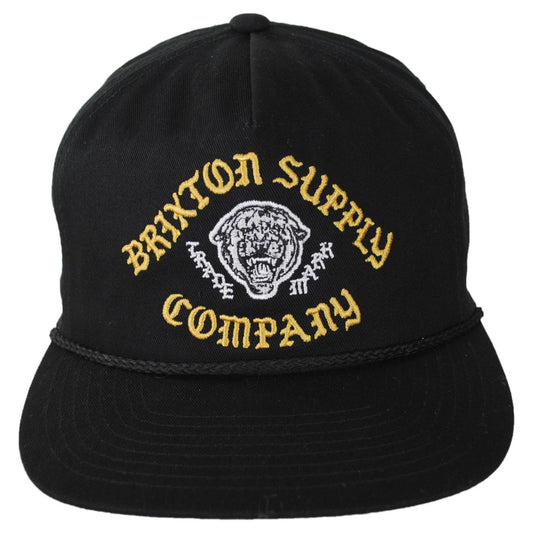 BRIXTON HATS | Morado MP Snapback Baseball Cap | 201727 | front | BLACK