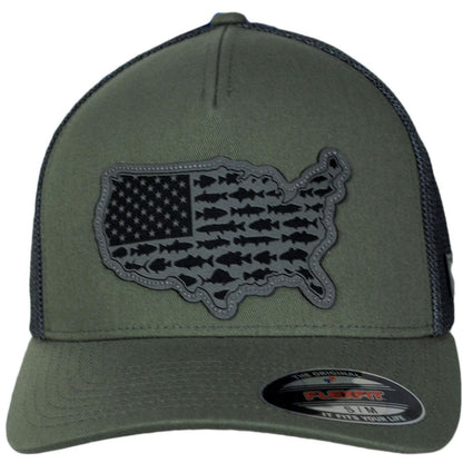Columbia Sportswear | PFG Statetriot Mesh Flexfit Fitted Baseball Cap | 400162 | front | CYPRESS CITY GREY