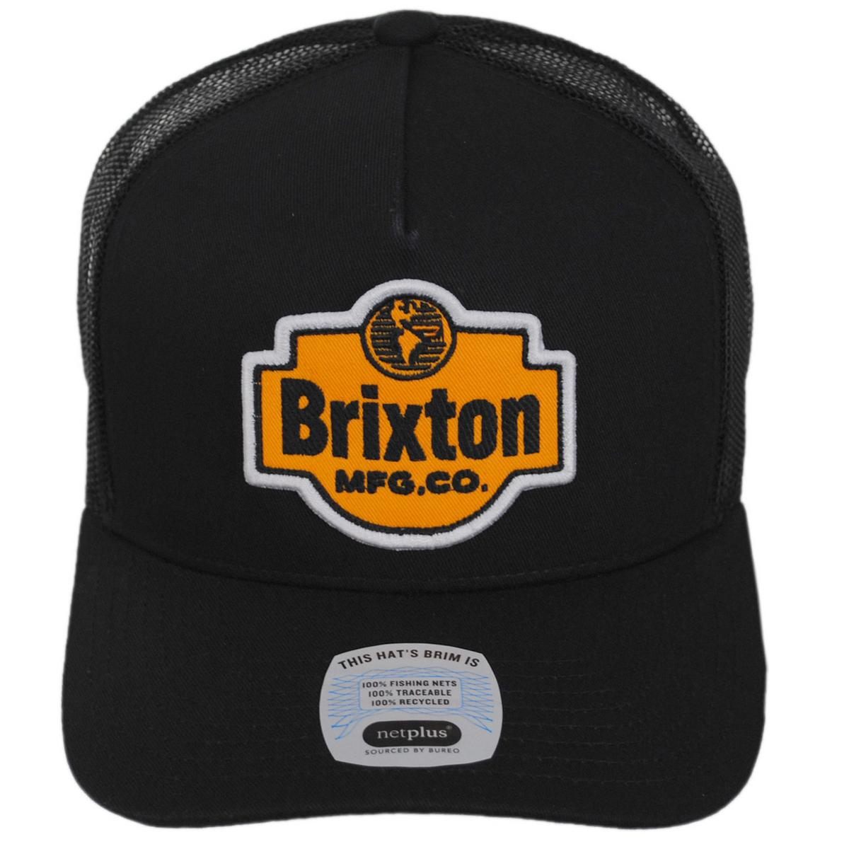 BRIXTON HATS | Genuine Quality MP Trucker Snapback Baseball Cap | 201877 | front | BLACK/BLACK