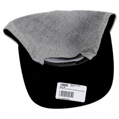 BRIXTON HATS | Crest 5-Panel Snapback Baseball Cap | 201790 | under | GREY/BLACK