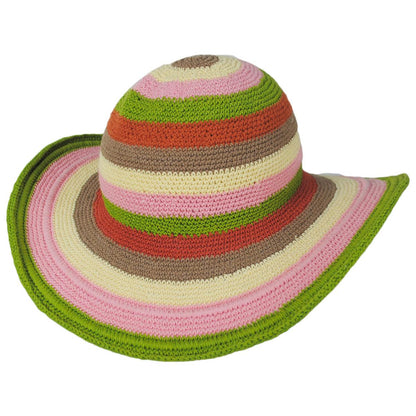 San Diego Hat Company | Java Striped Cotton Crochet Sun Hat | 108935 | lead | MULTI STRIPE