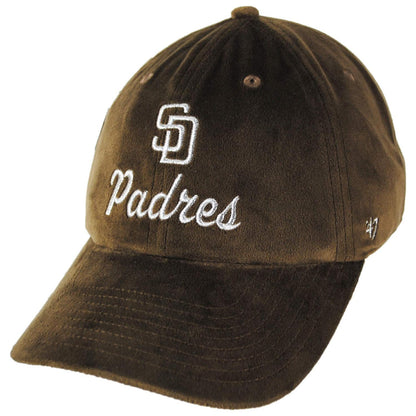 47 Brand | San Diego Padres MLB Spirited Clean Up Strapback Baseball Cap Dad Hat | 204423 | lead | BROWN