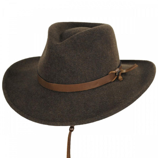 Bailey Western | Morgan Crushable Wool LiteFelt Western Hat | 130154 | lead | OLIVE MIX