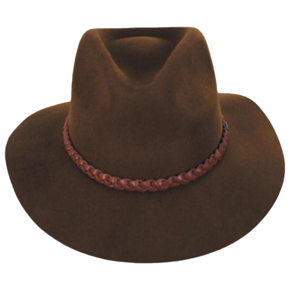 BRIXTON HATS | Messer Wool Felt Western Fedora | 135653 | front | COFFEE