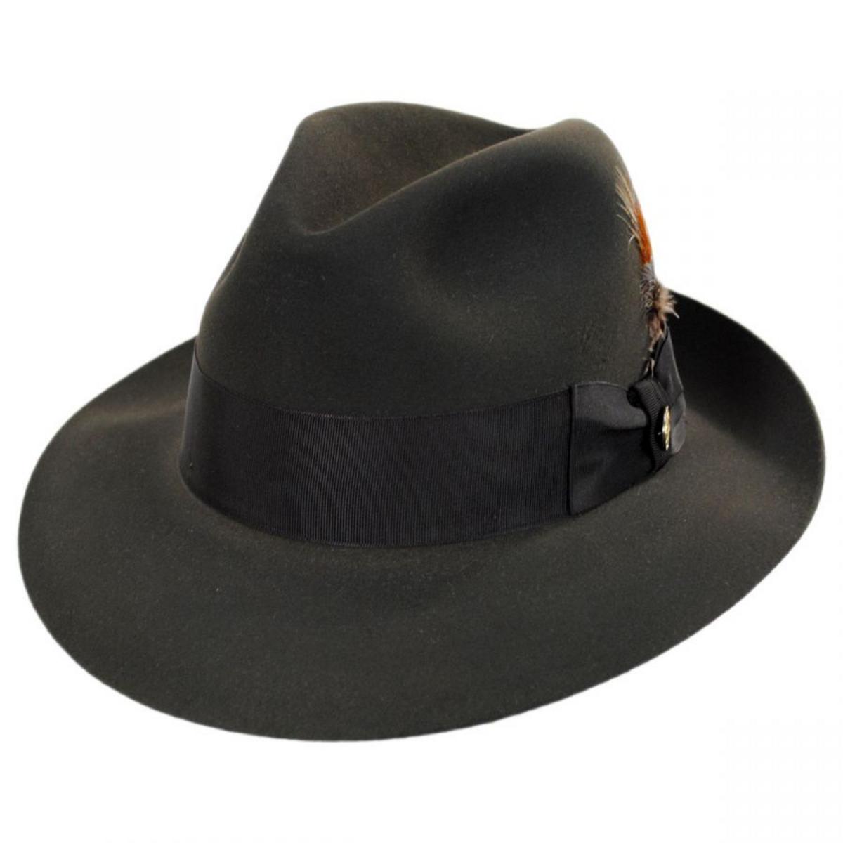 Stetson | Pinnacle Beaver Fur Felt Fedora Hat | 130629 | lead | SAGE