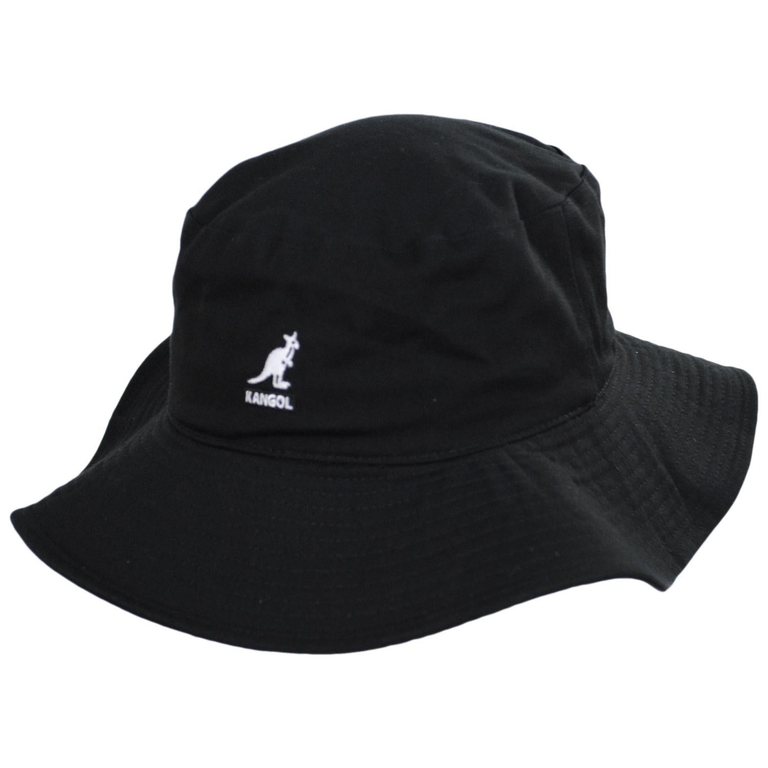 Kangol | Washed Cotton Fisherman Bucket Hat | 185803 | lead | BLACK