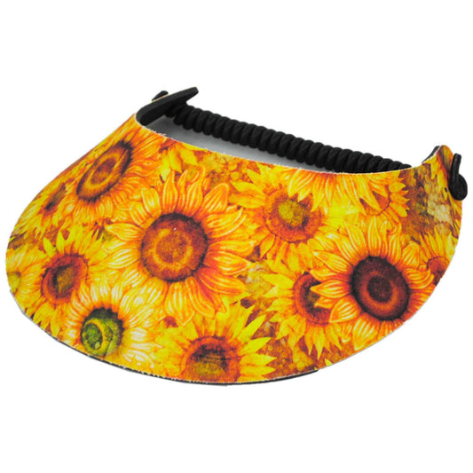 The Incredible Sunvisor | Springlace Sunflowers Sunvisor | 196358 | lead | YELLOW