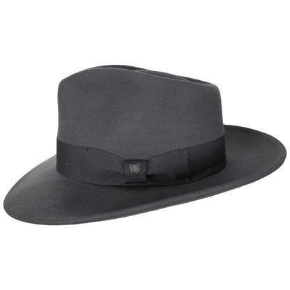 BRIXTON HATS | Swindle Convertabrim Wool Felt Fedora Hat | 135605 | profile | GREY/GREY