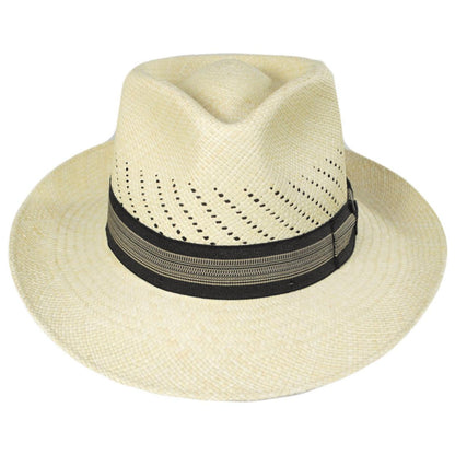 Bigalli | Salvatore Vented Panama Straw Fedora Hat | 129234 | front | NATURAL