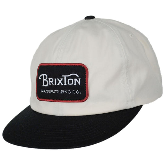 BRIXTON HATS | Grade HP Snapback Baseball Cap - Off White/Black | 201737HO24 | lead | OFF WHITE/BLACK