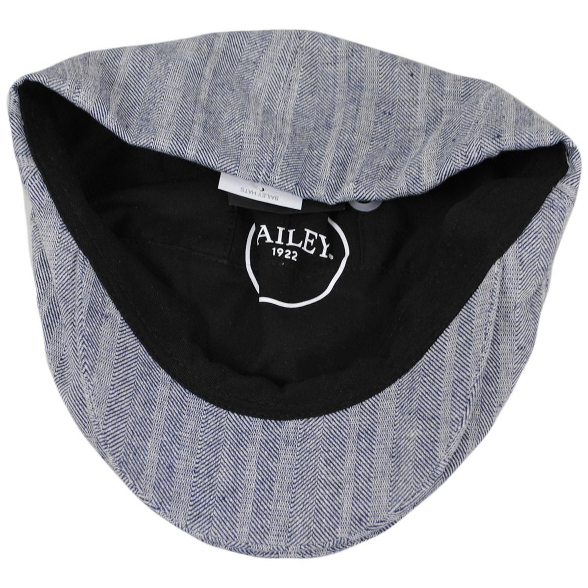 Bailey 1922 | Hulett Cotton Blend 5 Panel Ivy Cap | 167225 | under | NAVY HERRINGBONE