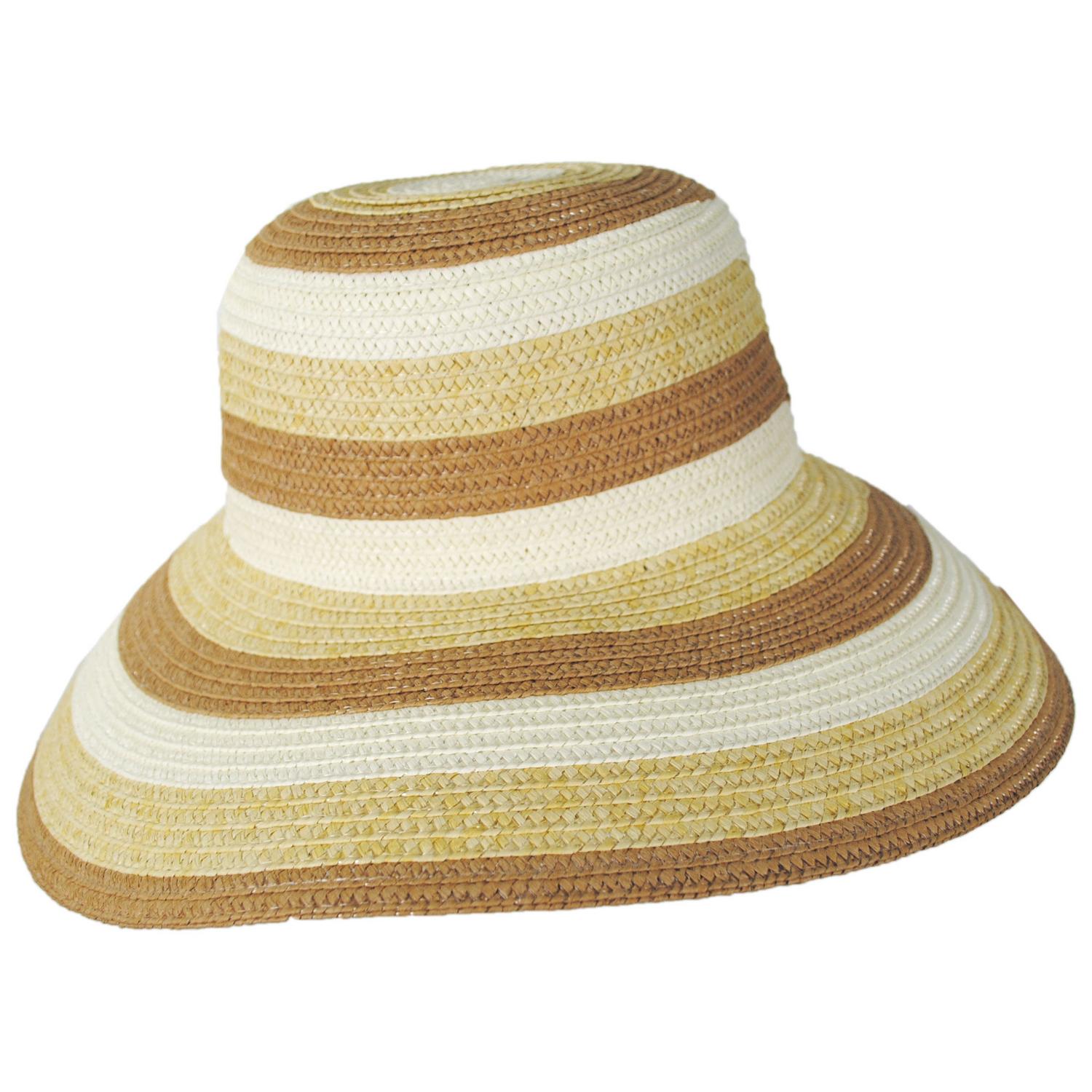 San Diego Hat Company | Sweets Striped Toyo Straw Sun Hat | 103597 | profile | NATURAL STRIPE