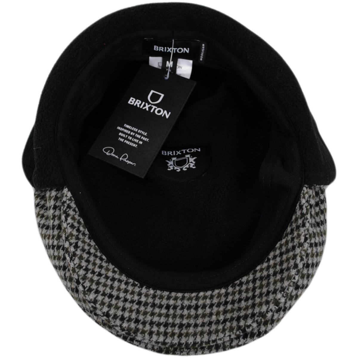 BRIXTON HATS | Hooligan Wool Blend Earflap Ivy Cap | 161576 | under | BLACK/GREY/CHARCOAL