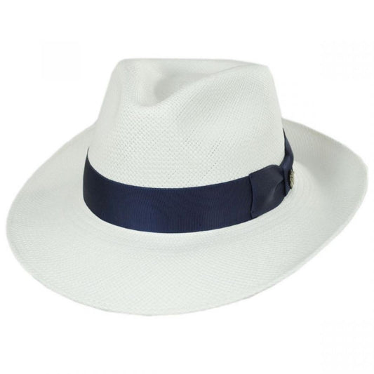 Bigalli | Santorini Panama Straw Fedora Hat | 129207 | lead | WHITE