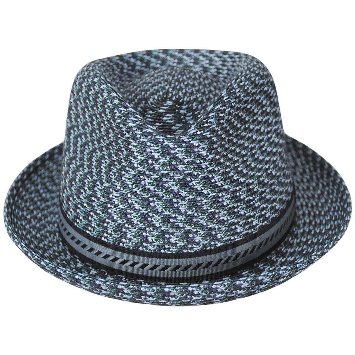 Bailey 1922 | Mannes Poly Braid Fedora Hat - Fashion Colors | 127844A | front | MIDNIGHT BLUE