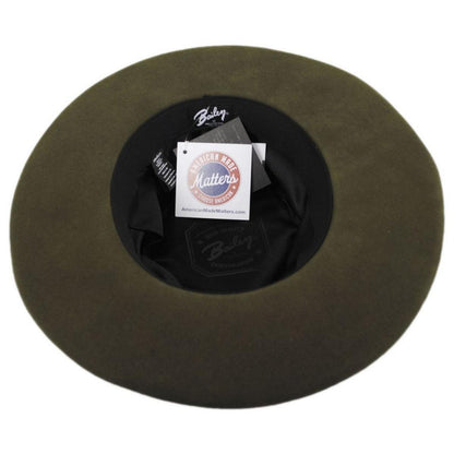 Bailey 1922 | Barksdale Polished Wool Felt Fedora Hat | 130362 | under | BEECH