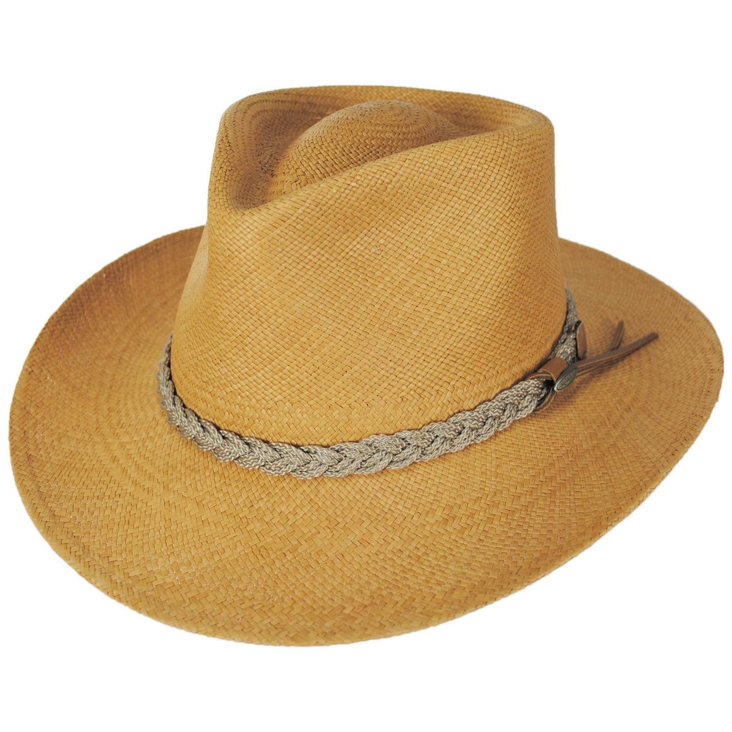 Scala | Braided Band Panama Straw Outback Hat | 126149 | lead | PUTTY