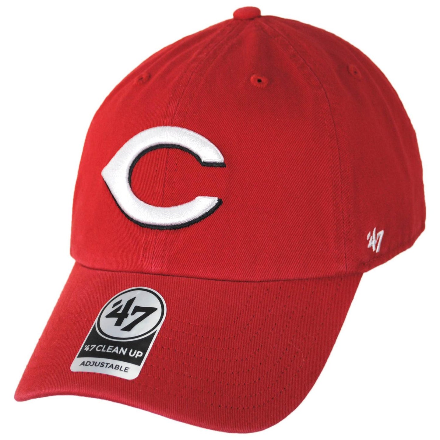 47 Brand | Cincinnati Reds MLB Clean Up Strapback Baseball Cap Dad Hat | 203215 | lead | RED