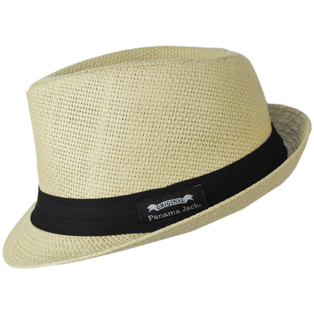 Panama Jack | Chinook Toyo Straw Fedora Hat | 126396 | profile | SAND