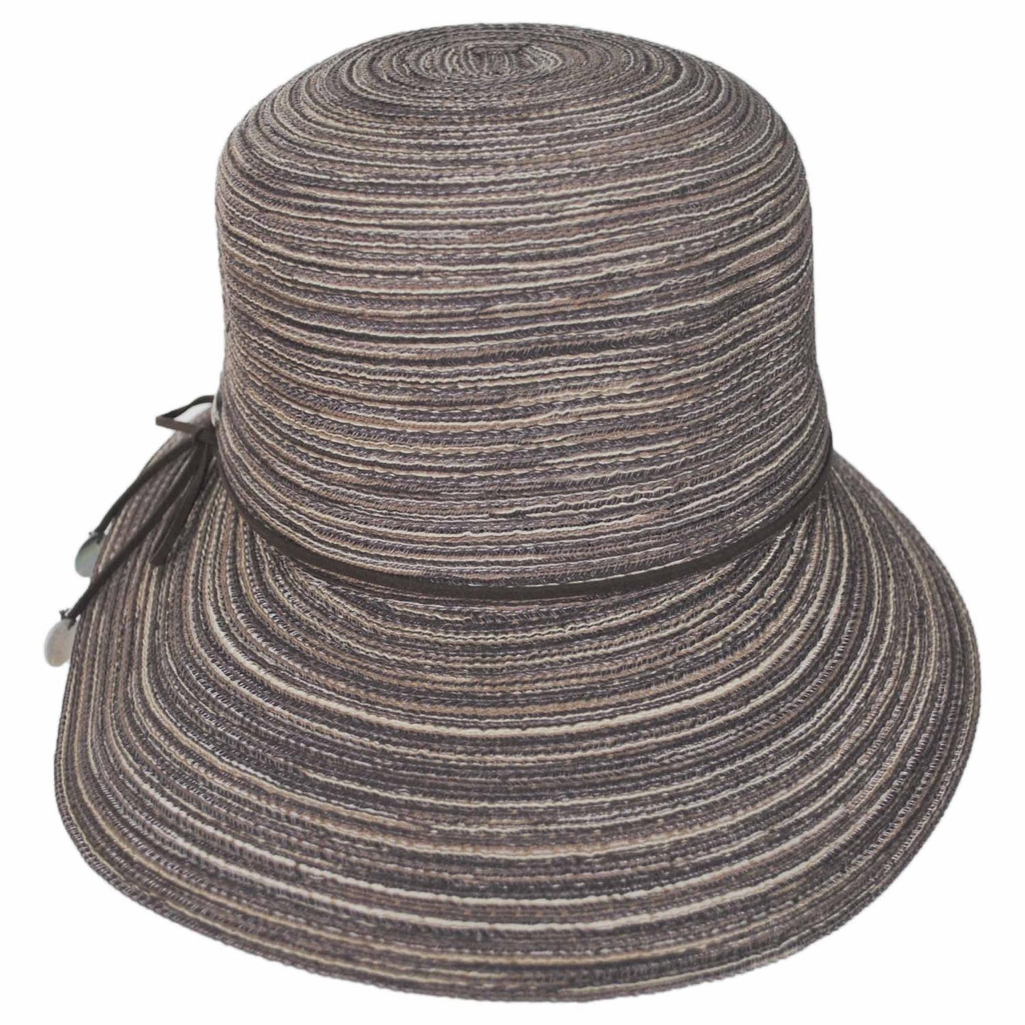 Scala | Teodora Poly Braid Facesaver Cap | 101567 | front | BROWN