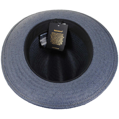 Bailey 1922 | Blixen Sun Raindura Straw Fedora Hat | 127936 | under | NAVY