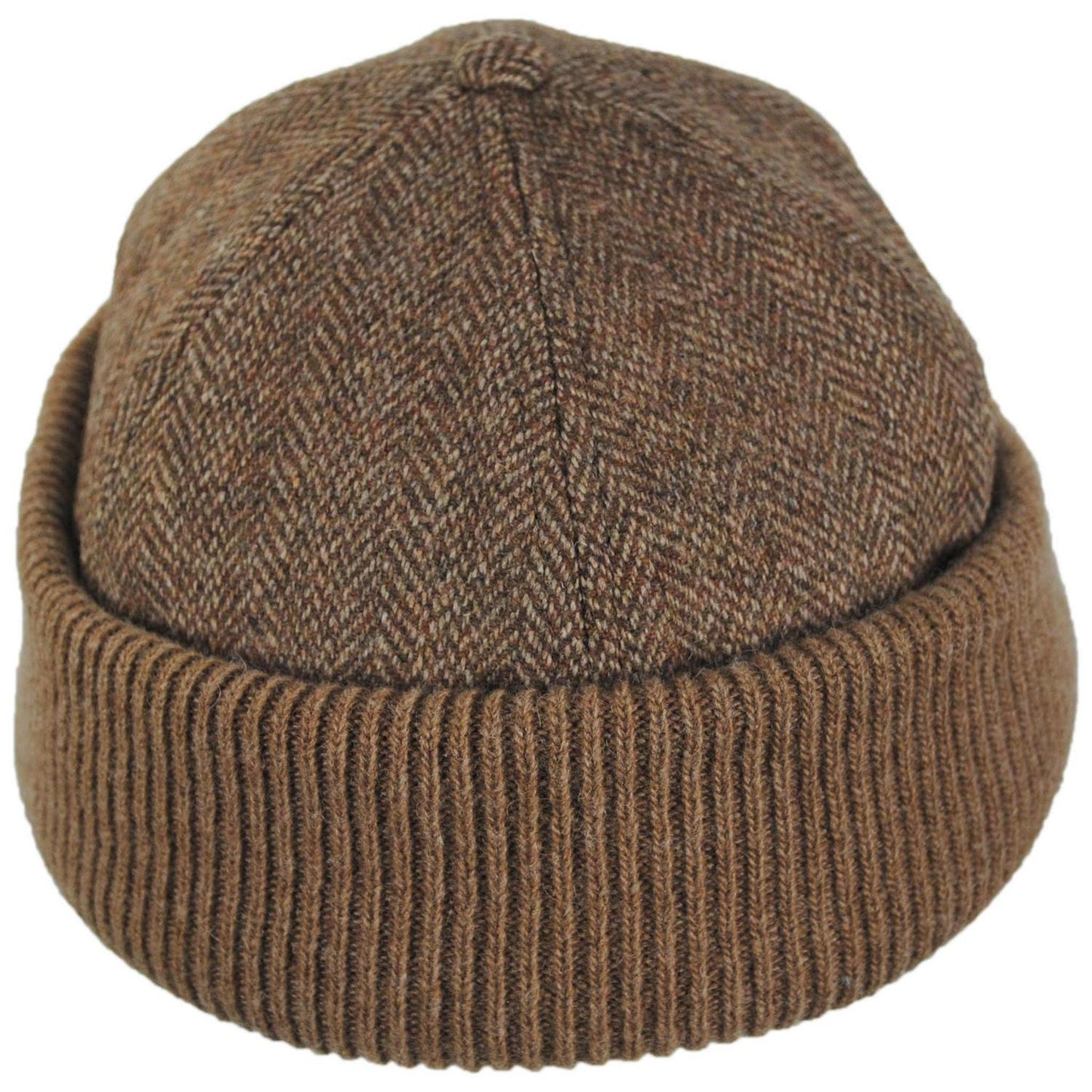 Scala | Koitz Herringbone Rib Knit Skull Cap Beanie Hat | 500052 | front | BROWN