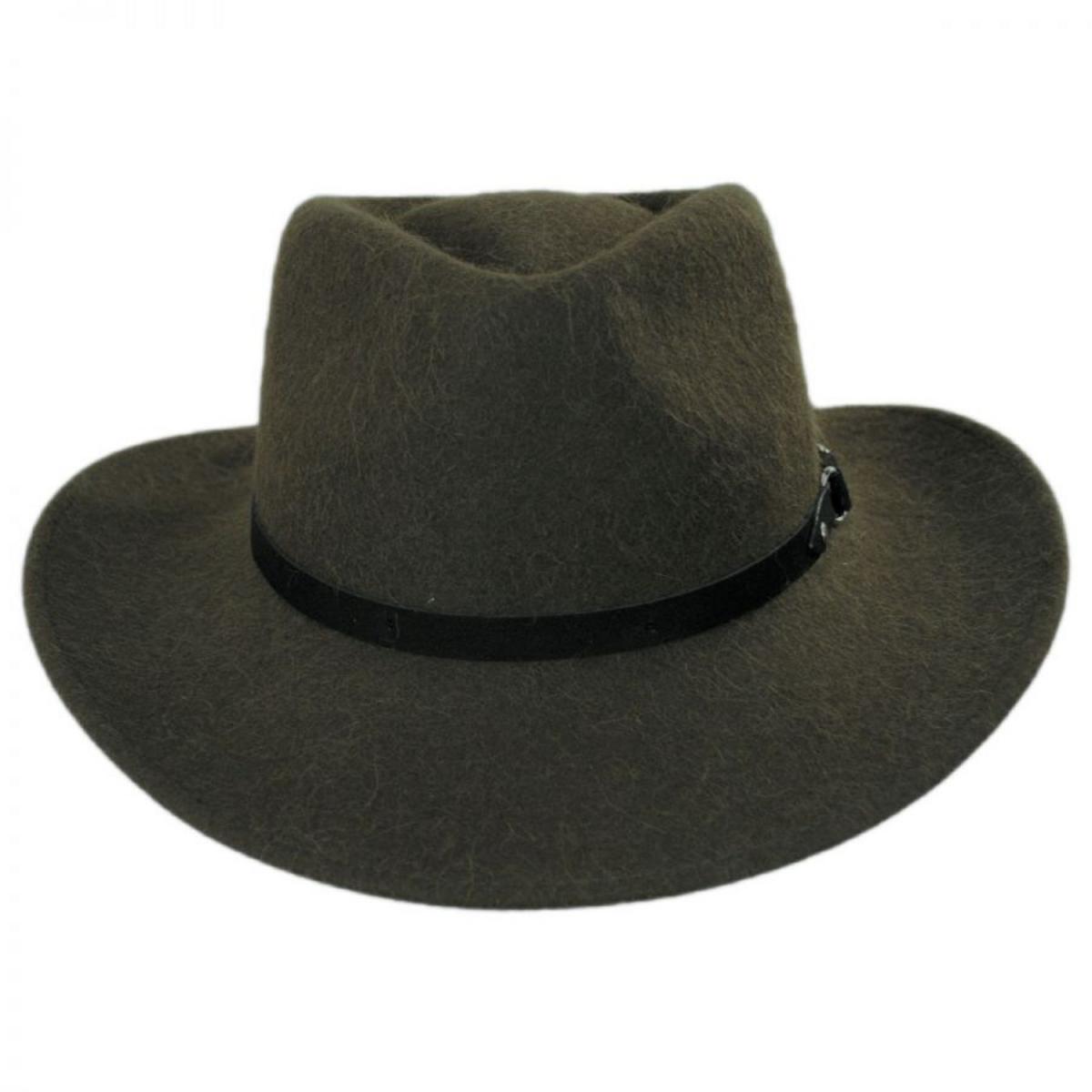 Bigalli | Melbourne Alpaca and Wool Felt Outback Hat | 131417 | front | MOSS