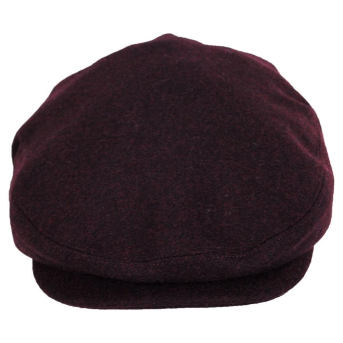 Jaxon Hats | Harlem Wool Blend Ivy Cap | 167733D | front | BURGUNDY