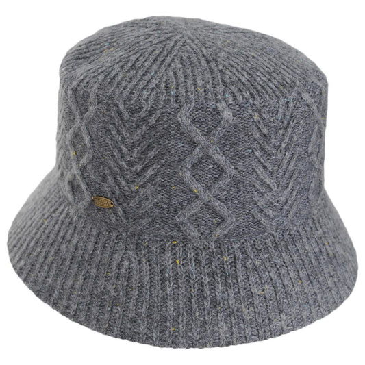 Scala | Aran Cable Knit Wool Blend Bucket Hat