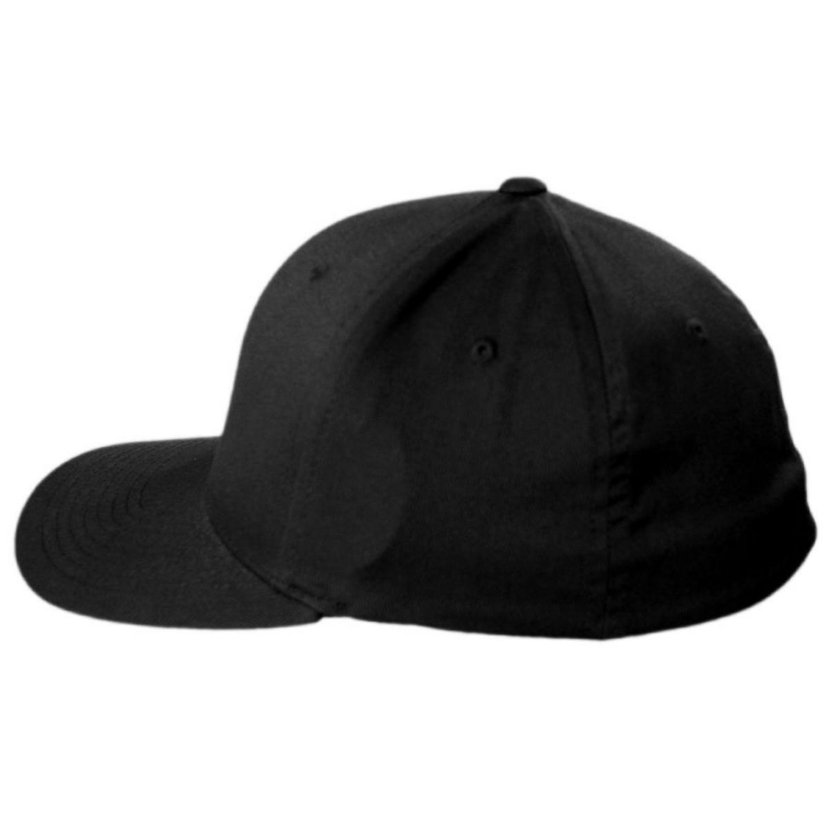 Flexfit | Combed Twill MidPro Flexfit Fitted Baseball Cap | 221502 | profile | BLACK