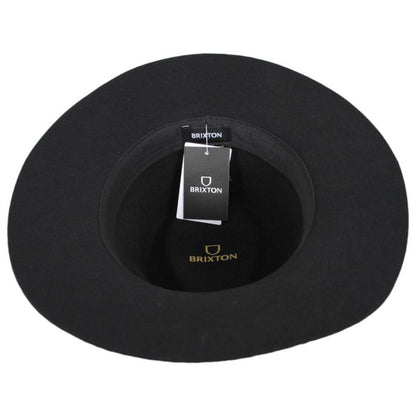BRIXTON HATS | Messer Wool Felt Western Fedora | 135653 | under | BLACK