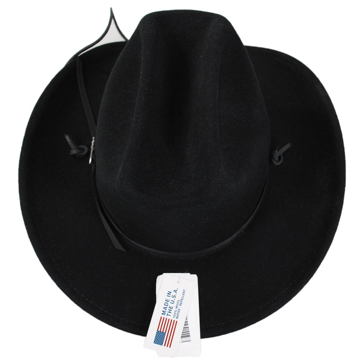 Stetson | Lakewood Crushable Wool Felt Western Hat | 130769 | top | BLACK