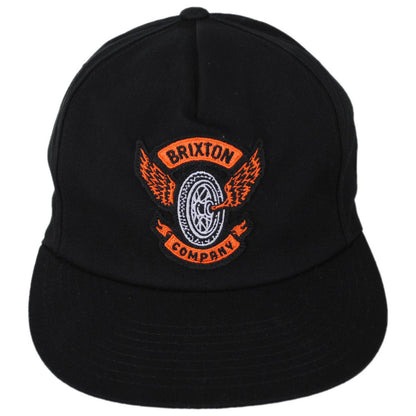 BRIXTON HATS | Payson Cotton Snapback Baseball Cap | 201889 | front | BLACK