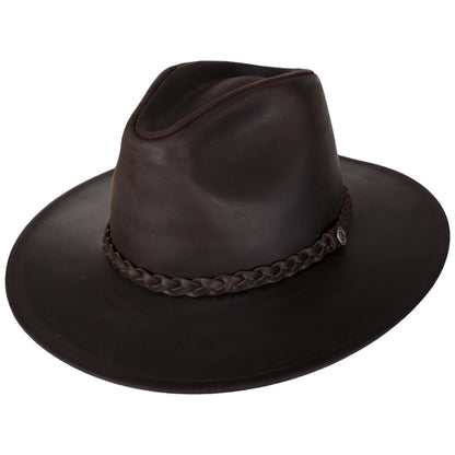 Jaxon Hats | Buffalo Leather Western Hat | 147201 | lead | CHOCOLATE