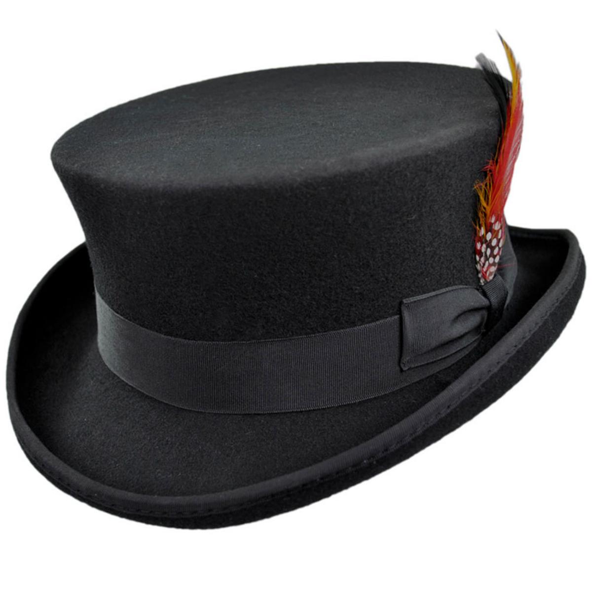 Jaxon Hats | Wholesale Deadman Wool Felt Top Hat B2B Pre-Pack | B2B193901 | lead | BLACK