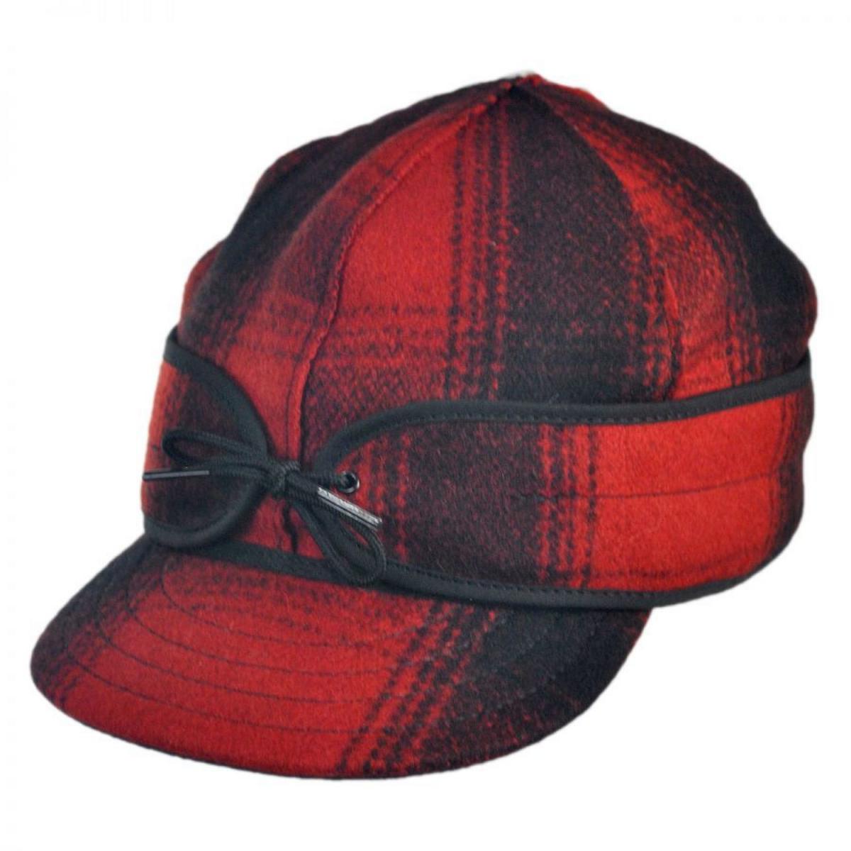 Stormy Kromer | Original Wool Cap | 220700 | lead | RED/BLACK