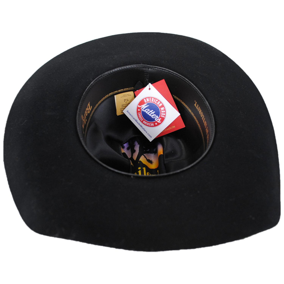 Bailey Western | Tecosa Wool Felt Western Hat | 130031 | under | BLACK