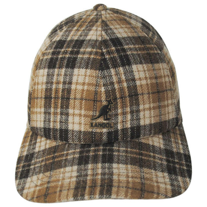 Kangol | Plaid Earflaps Strapback Baseball Cap | 201196 | front | TAN MULTI