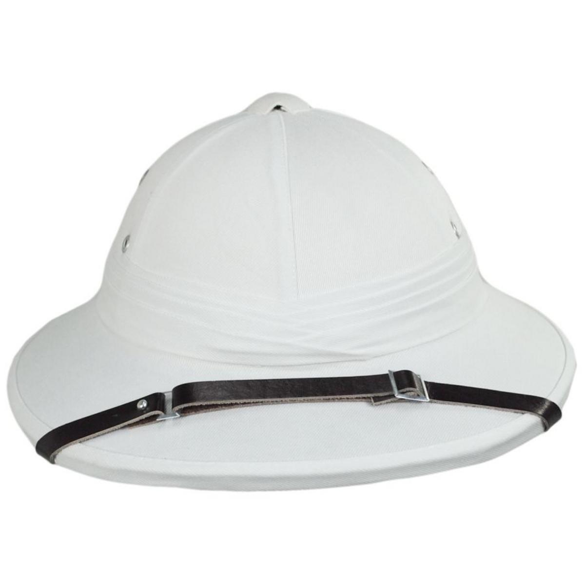 Village Hat Shop | French Pith Helmet | 155800 | front | WHITE