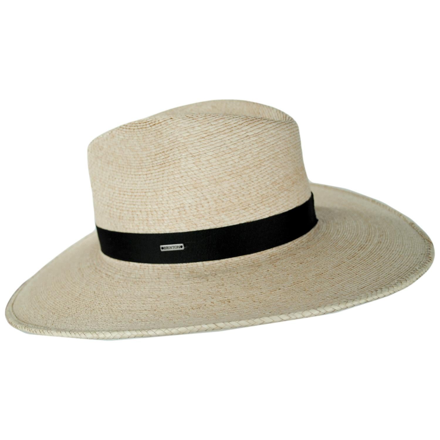 BRIXTON HATS | Harper Palm Straw Fedora Hat | 104065 | profile | NATURAL