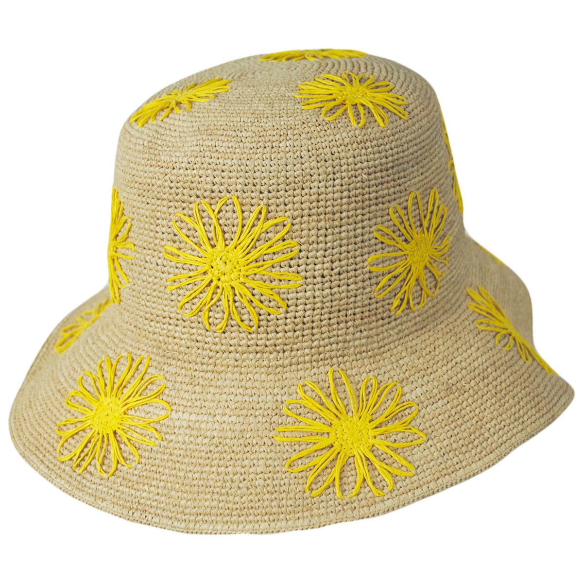 San Diego Hat Company | Sol Raffia Straw Bucket Hat | 103687 | lead | YELLOW