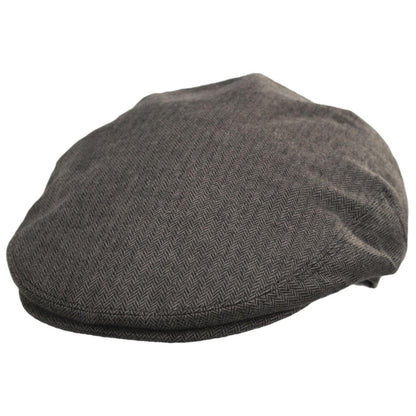 Baskerville Hat Company | Swansea Cotton Herringbone Ivy Cap | 167677 | lead | BLACK/GREY